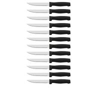 CUPERINOX® Cuchillos de Mesa Acero Inoxidable - Set Profesional 12 Piezas con Hoja Serrada de 11 cm y Mango Ergonómico Antideslizante - Para Carne, Verduras y Pescado