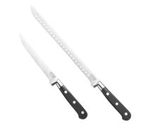 CUPERINOX - Set Cuchillo Jamonero+ Deshuesador Profesional Forjado 2 Piezas | Cuchillo Jamonero Alveolado 25 cm y Deshuesador 15 cm |Corte Fino y Equilibrado | Aptos para lavavajillas