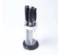 CUPERINOX Set de Cuchillos Cocina Profesional 5 Piezas | Acero Inoxidable de una Sola Pieza, Base Transparente, Corte Preciso y Duradero