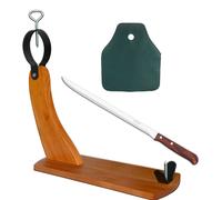 CUPERINOX Soporte Jamonero Jamonero Profesional Jamonero y cuchillo jamon Cuchillo Jamonero madera + Funda Jamon Tabla Jamonera Fabricado en España