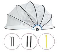 vidaXL Cúpula para piscina redonda PVC 376x188 cm