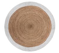 Factory cuadros-Alfombra yute Kabir filo blanco 120cm