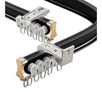 Curva de techo flexible y flexible de 4 m/6 m, sistema divisor de habitación curvado para caravana, riel resistente para ducha y privacidad, deslizadores ajustables para el hogar y el baño