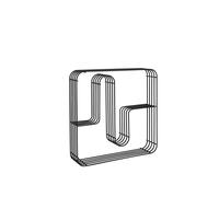 AYTM Estantería de pared cuadrado Curva Negro