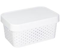 Curver Caja de almacenamiento Infinity Points 04760-N23-00 con tapa de plástico Blanco 4,5 L