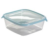 Curver 180507 Fresh' N Go Caja hermética de conservación Cuadrado Polipropileno Transparente/Azul, Polipropileno, Transparente y Azul, 1,7L