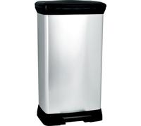 Curver 187177 - cubo de basura con pedal (50 l, polipropileno, metal,
