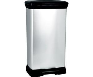 Curver 187177 - cubo de basura con pedal (50 l, polipropileno, metal,