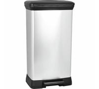 CURVER 187177 - Cubo de Basura con Pedal (50 L, Polipropileno, Metal, 39 x 29 x 73 cm), Polipropileno, metálico(version antigua)