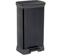 Curver 187178 - Papelera con Pedal, Metal, Color Negro(version antigua)