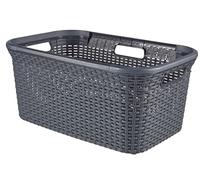 Curver 188958 - Cesto para la Ropa Sucia con Efecto Mimbre (Polipropileno, 45 L)