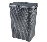 Curver 189211 - Cesta para la Ropa de Polipropileno de Mimbre Mirada, 60 L