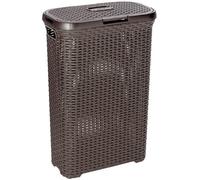Curver 193009 - cesta de ropa natural style, con tapa configurable, 40