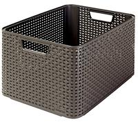 Curver 205850 Almacenamiento Estilo Aspecto Rattan la Segunda generación de Polipropileno Chocolate