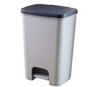 Curver - Cubo de basura Essentials 225360 - Cuerpo gris, tapa antracita