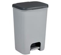 Curver 229241 cubo de basura essentials, cuerpo gris / tapa antracita,