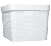 Curver, bandeja de almacenamiento infinity 17l, blanco, 35,5 x 26,2 x