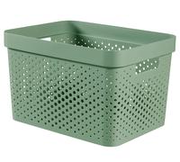 Curver, bandeja infinity 17l, verde, 35,5 x 26,2 x 21,9 cm, plástico