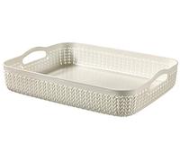 CURVER Bandeja organizadora Knit A4, Blanco Oasis, 33.2x24.8x5.4 cm, 234660
