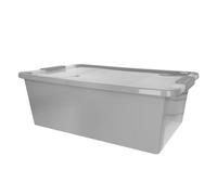 Curver Caja de almacenaje Bi-Box con tapa – Plástico 26 L – Gris y transparente
