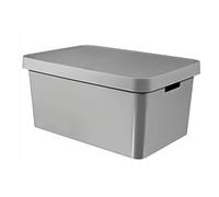 Curver - caja organizadora infinity con tapa y con asas lisa 30l. - co