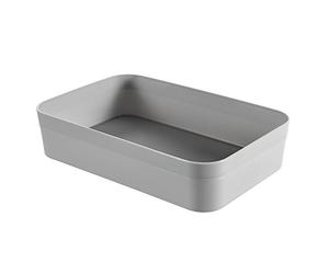Curver - Caja Organizadora Infinity con Tapa y con Asas Lisa 30L. - Color Gris