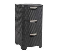 Curver - Cajonera Style de 3 Cajones 14L. - con Patas - Color Chocolate
