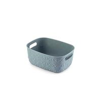 CURVER - Cesta de almacenamiento Softex 4L, diseño elegante, ligero, apilable y práctico, 100% reciclado, 26 x 19 x 11 cm, color azul