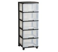 Curver cesta de plástico negro 37 x 39 x 100