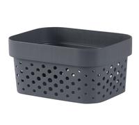 Curver - cesta infinity dots xs de 1,4 l, reciclado, gris antracita, 1