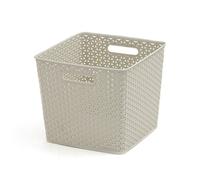 CURVER - Cesta Organizadora Multiusos MyStyle 25L. con Asas - Color Blanco Vintage (03613-885-00)