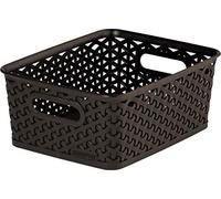 CURVER, Cesta Organizadora Multiusos MyStyle S 4L. con Asas, Marrón Chocolate (196895)