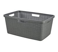 Curver- cesta para la colada 46l, 59x39xh26 cm, acabado yute, gris osc