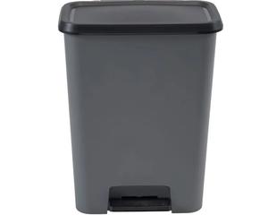Curver Compatta Contenedor clasificador doble con pedal, 23 L + 23 L, Gris antracita