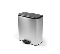 Curver DECO BIN Cubo de basura rectangular 65L Gris metalizado