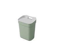Curver Cubo de basura de 10 litros listo para coleccionar, ideal para debajo del fregadero, con soporte de pared o puerta, cocina, baño, lavandería, 100% reciclado, color verde