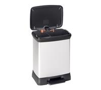Curver - cubo de basura deco duo con pedal, 2 cubetas 10+18l, acabado