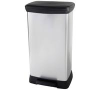 Curver Papelera Duo Rectángulo DECO BIN 46L (23+23L) Gris metalizado