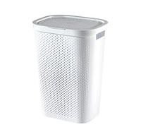 Curver - Cubo de Basura Essentials 40L. con Separador Cuadrado - Color Gris y Antracita - con Pedal