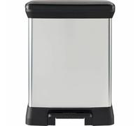 Curver Cubo de basura rectangular DECO BIN 50L Gris metalizado