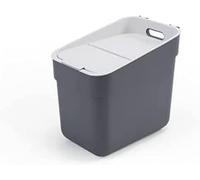 Curver - Cubo de basura y reciclaje Ready To Collect 20L, Con soporte para pared o puerta, Ideal para Cocina o cuarto de baño, 100% reciclado, Color gris