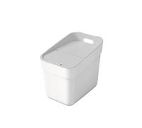 Curver - Cubo de basura y reciclaje Ready To Collect 20L, Con soporte para pared o puerta, Ideal para Cocina o cuarto de baño, 100% reciclado, Color blanco