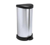 Curver Cubo Decobins con pedal 40l gris metalizado