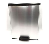 Curver Deco Bin, cubo de basura de plástico, color plateado metálico, 65 litros. Contenedor de residuos eficiente y organizado