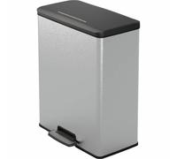 Curver DECO BIN Cubo de basura rectangular 65L Gris metalizado