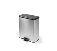 Curver Papelera Duo rectangular decorativa 26+26 L 486×284×615 mm 100% reciclado plateado