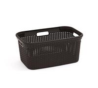 Curver Estilo 2045165 Plástico Cesta de lavadero Café Oscuro 45 L