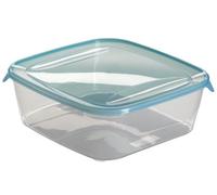 Curver Fresh'n Go Carrée 2,9 l - Fiambrera Transparente - Apto para microondas - Lavavajillas - Congelador - Azul