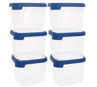 Curver Grand Chef Pack 6 uds, Recipiente 1,8L, Plástico reciclado, BPA Free, 100% hermético, Apto microondas, congelador y lavavajillas, Tapa y base transparentes, Almacenamiento alimentos (221)