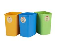 Curver - juego 3 cubos de basura eco friendly para sistema de reciclaj
